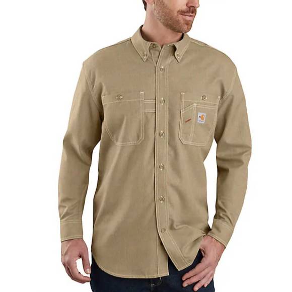 NEW CARHARTT force original fit lightweight shirt in dark khaki